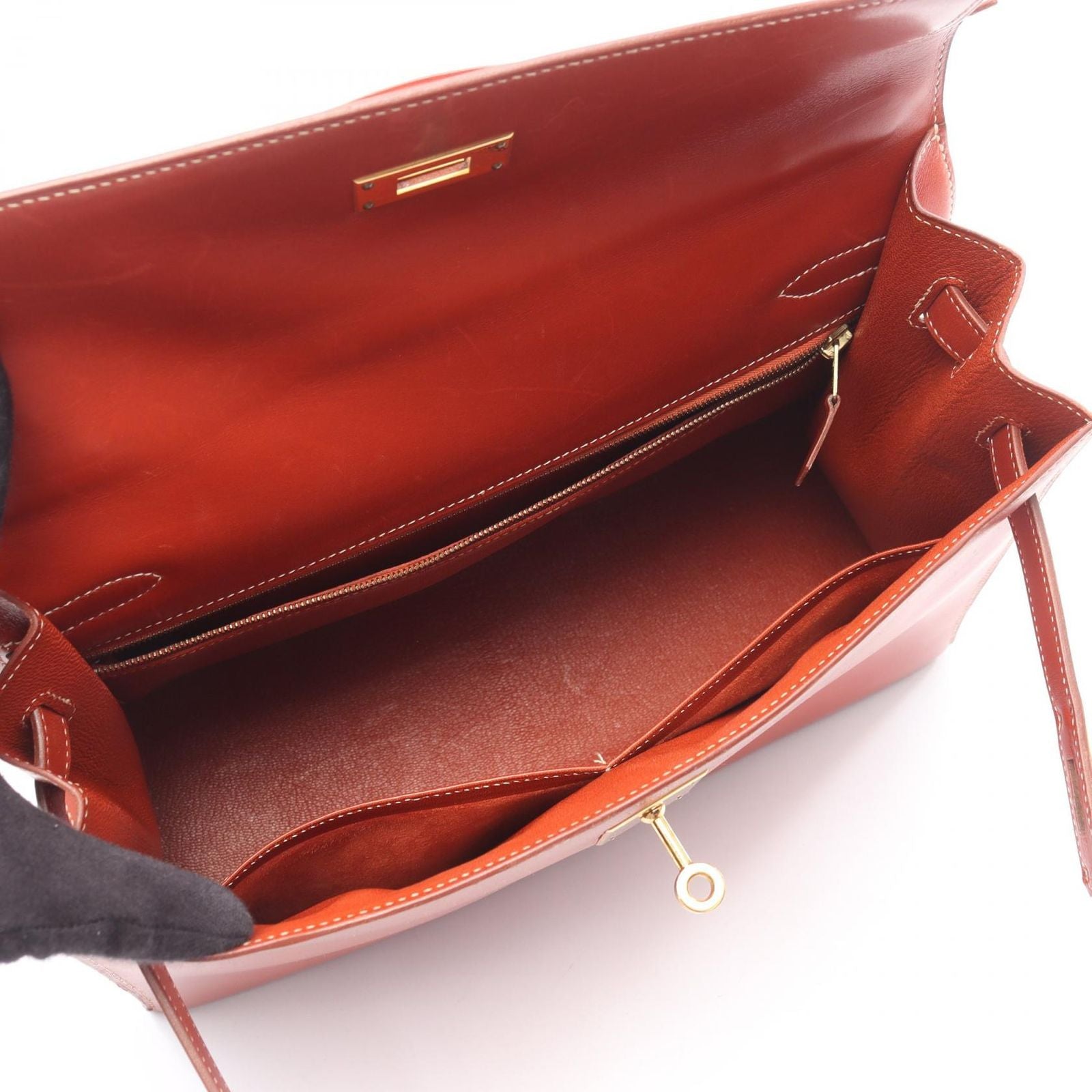 Hermes Handbag Kelly 32 Sellier 2-Way Brick Calf — view 3