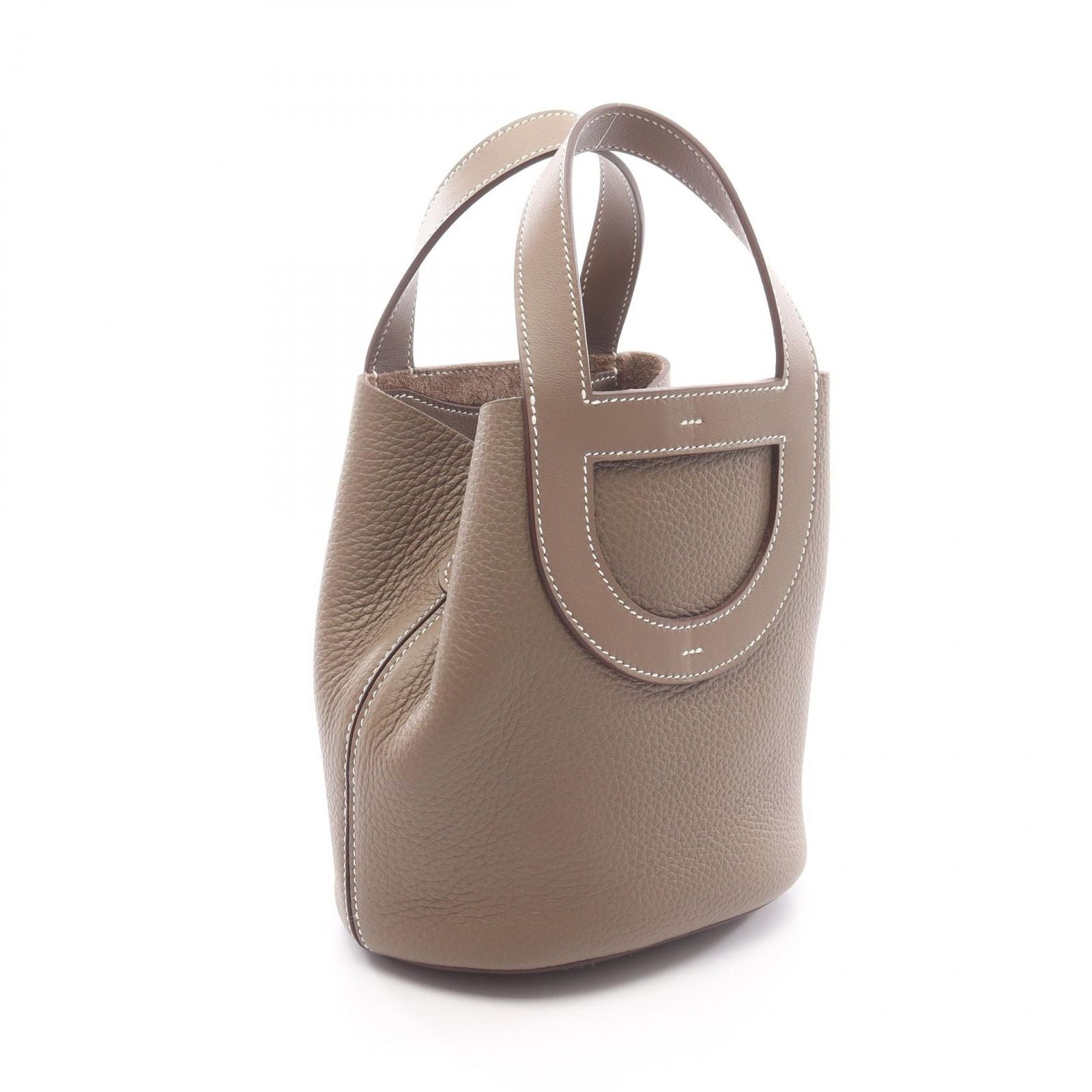 Hermes Handbag in the Loop 18 Etoupe Leather — view 2