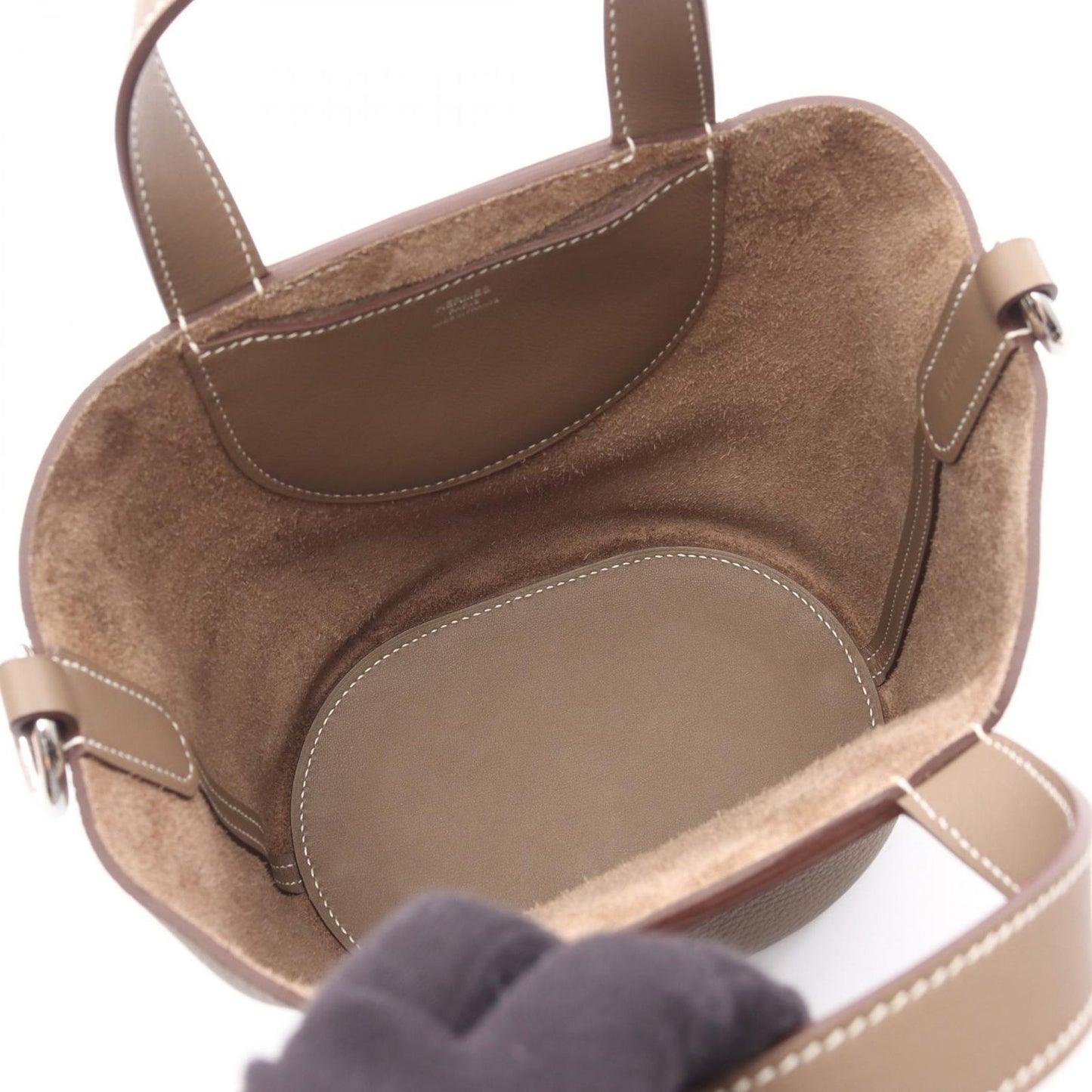 Hermes Handbag in the Loop 18 Etoupe Leather — view 3