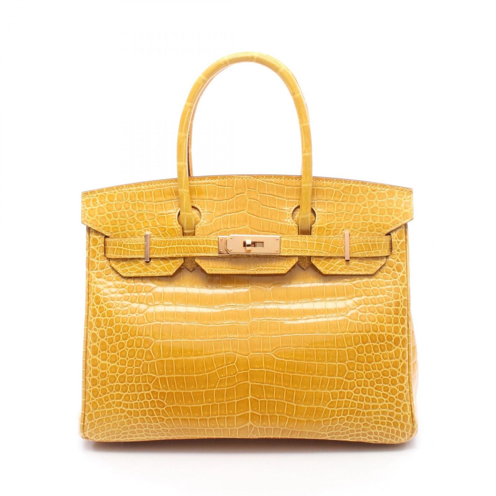 Hermes Handbag Birkin 30 Joan Ambre Exotic Cles the