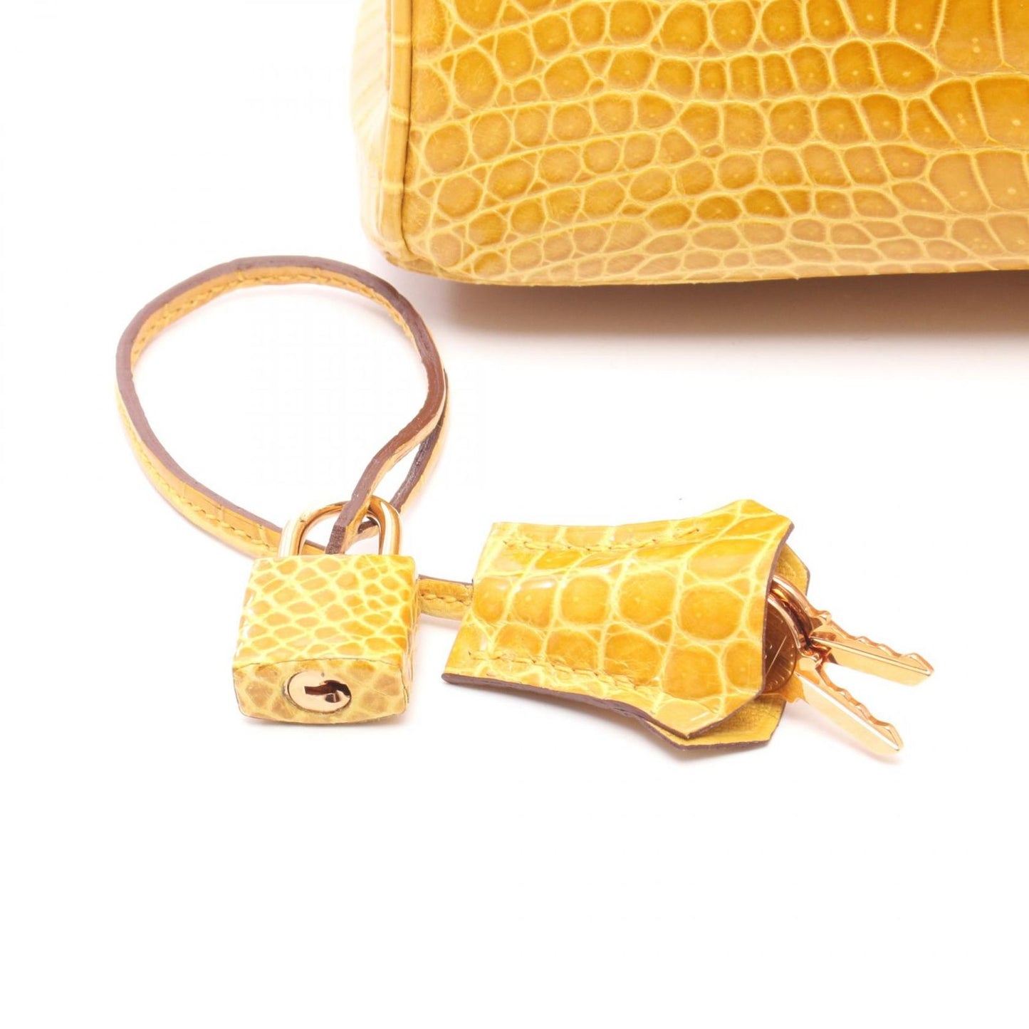 Hermes Handbag Birkin 30 Joan Ambre Exotic Cles the — view 6