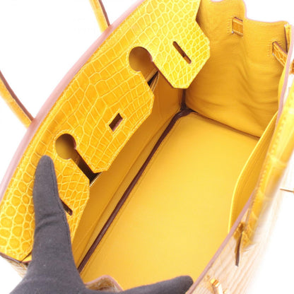 Hermes Handbag Birkin 30 Joan Ambre Exotic Cles the — view 3