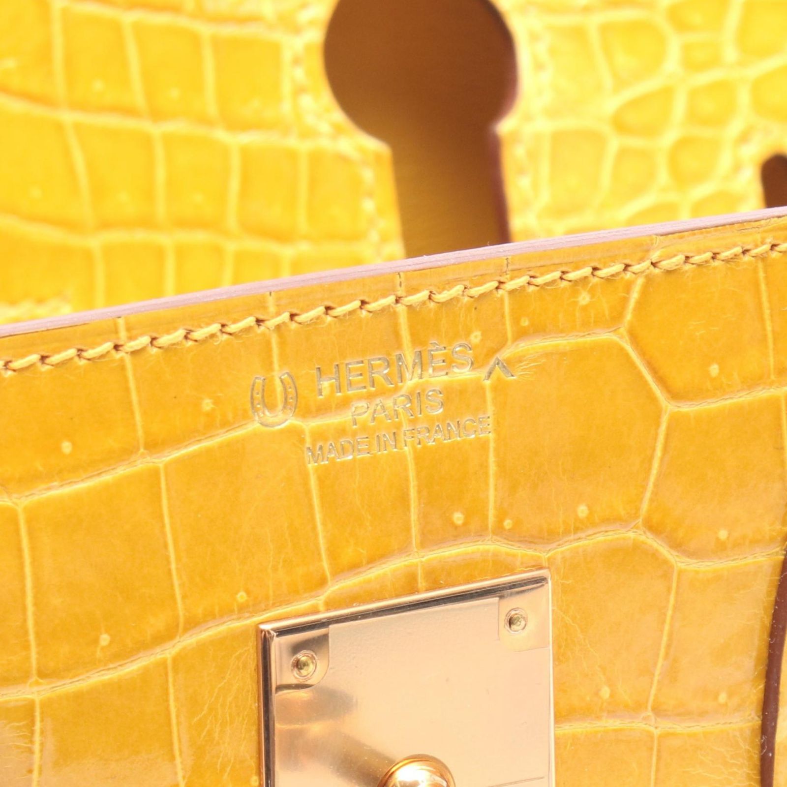 Hermes Handbag Birkin 30 Joan Ambre Exotic Cles the — view 4
