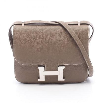 Hermes Shoulder Bag Constance 3 Mini Etoupe Leather Calf
