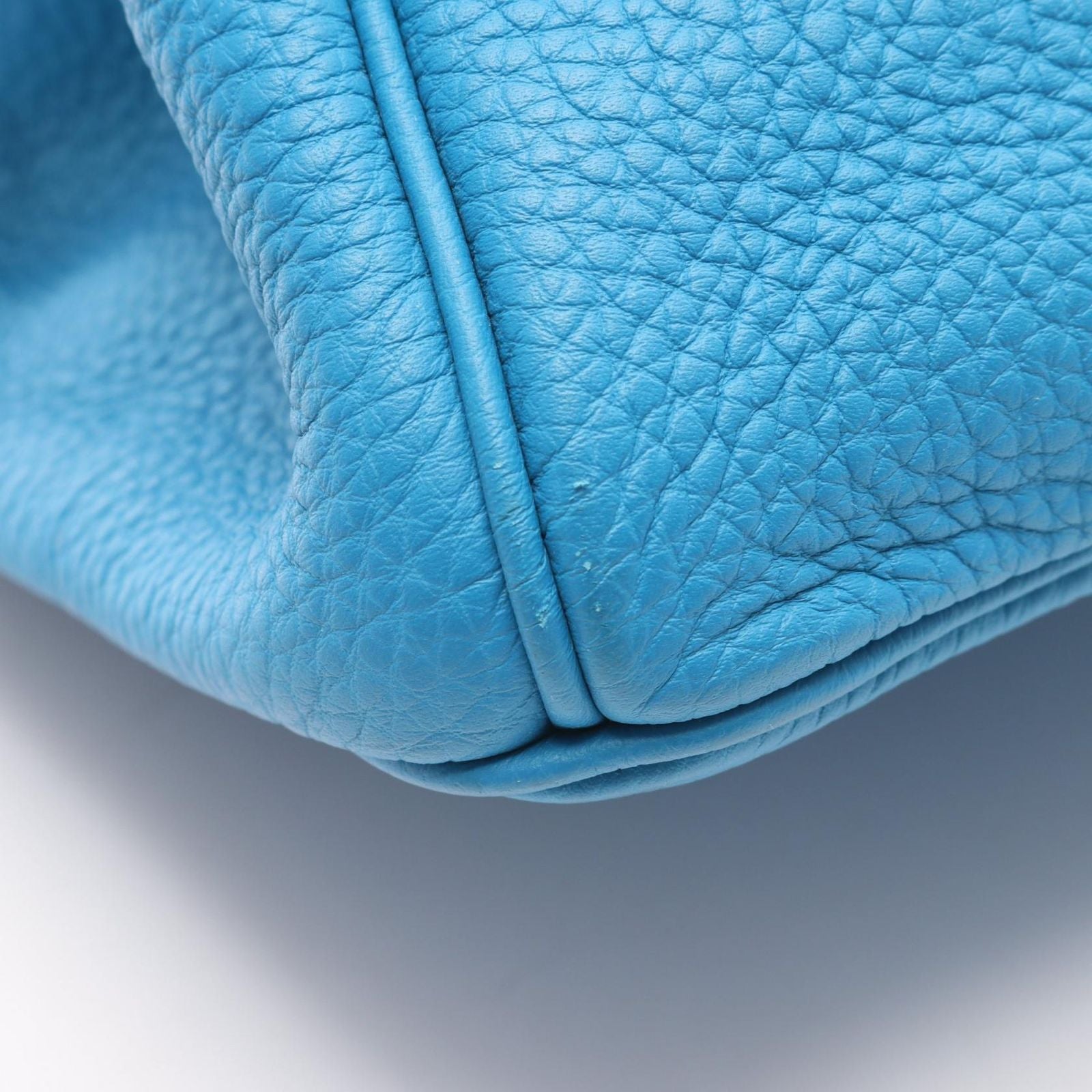 Hermes Handbag Birkin 35 Blue Zanzibar Malachite Leather — view 7