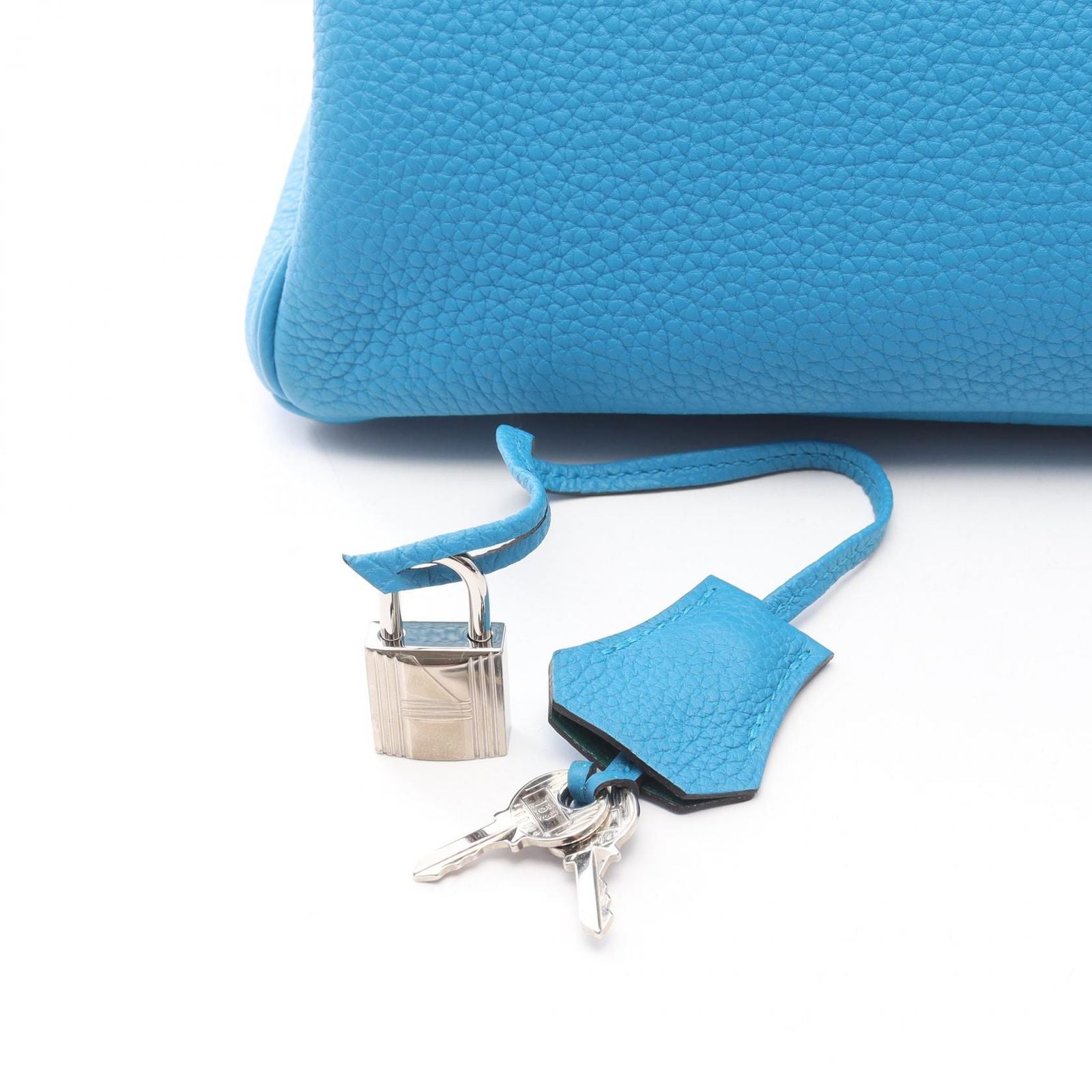 Hermes Handbag Birkin 35 Blue Zanzibar Malachite Leather — view 6