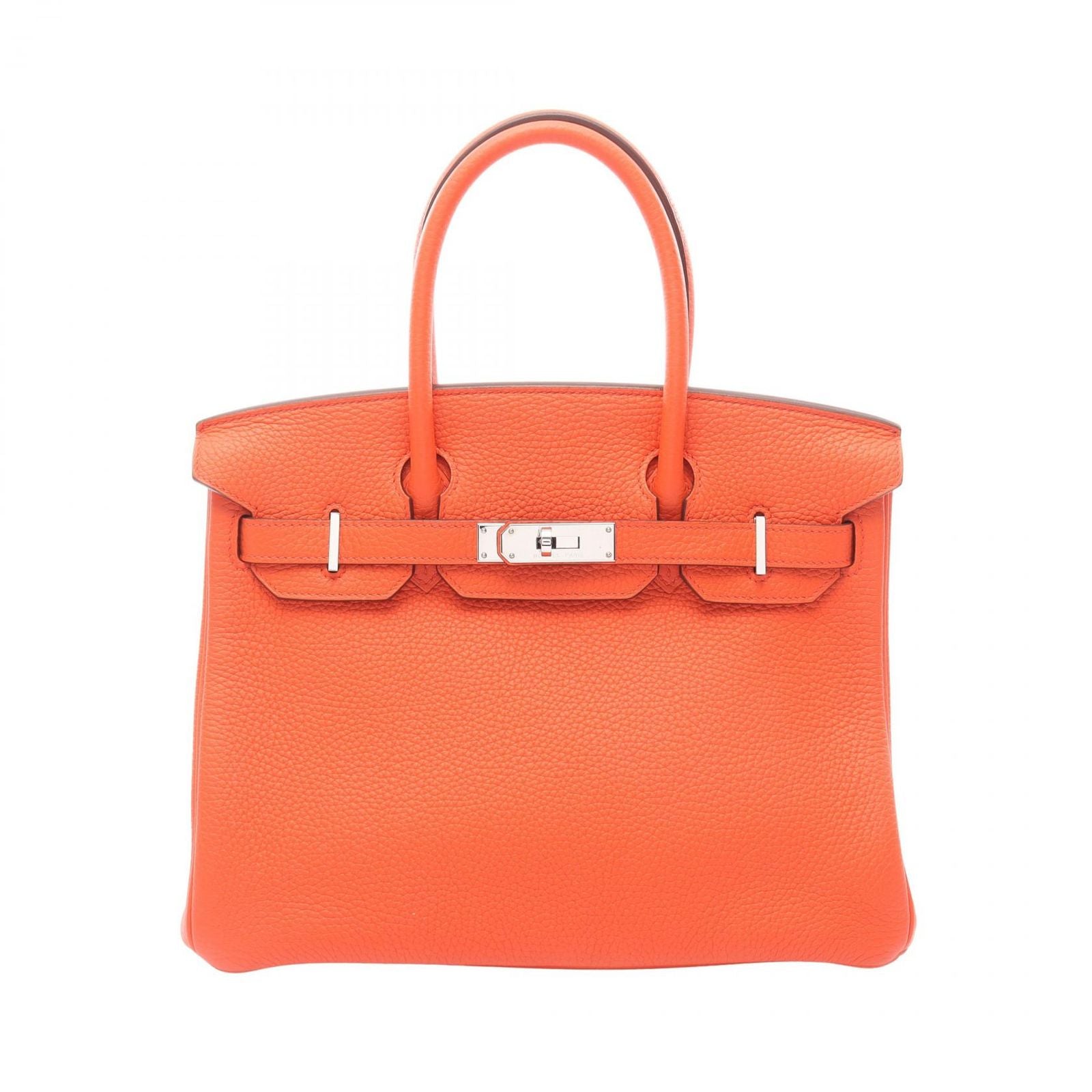 Hermes Handbag Birkin 30 Orange Poppy Leather