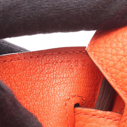 Hermes Handbag Birkin 30 Orange Poppy Leather — view 5