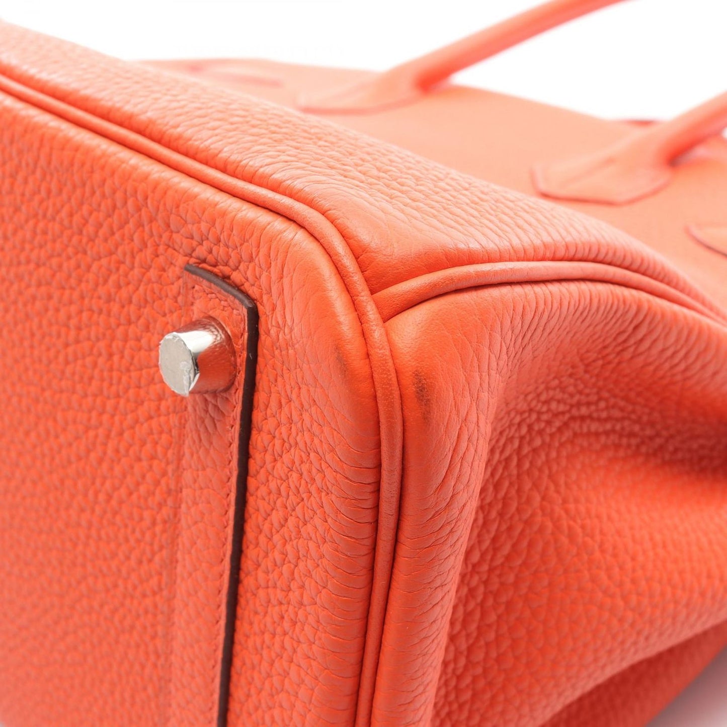Hermes Handbag Birkin 30 Orange Poppy Leather — view 8