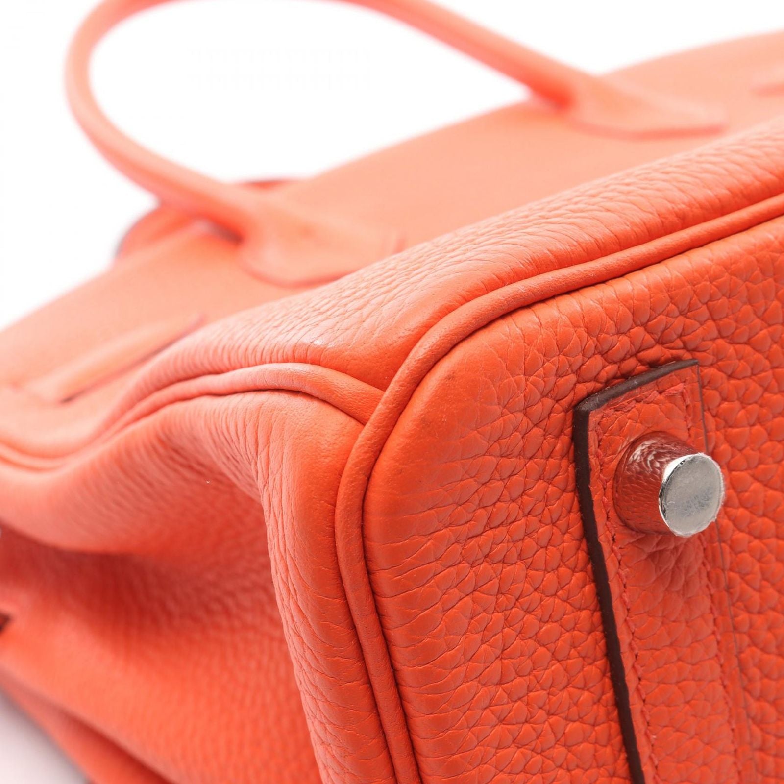 Hermes Handbag Birkin 30 Orange Poppy Leather — view 7