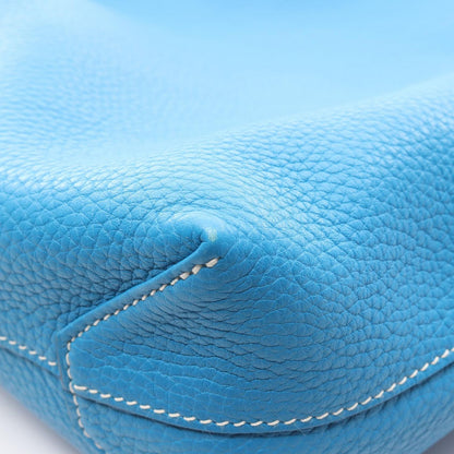 Hermes Tote Double Sens 36 Blue Zanzibar Malachite Leather — view 7