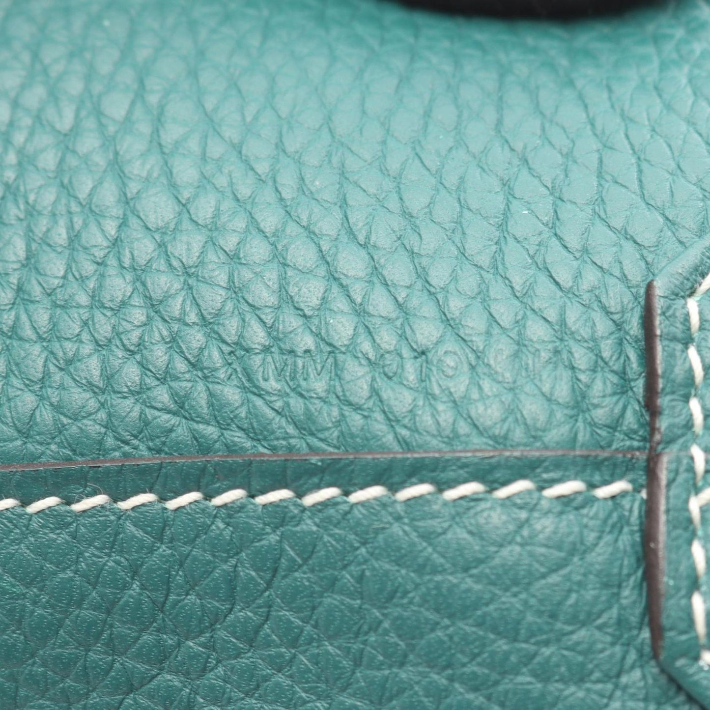 Hermes Tote Double Sens 36 Blue Zanzibar Malachite Leather — view 5