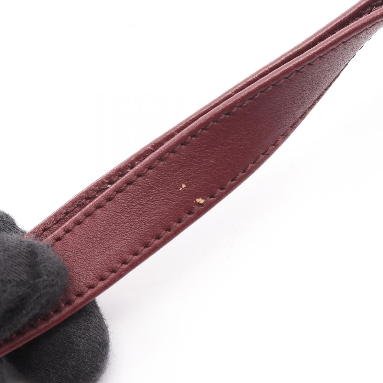 Loewe Tote Anagram Yellow Bordeaux Suede Leather Mini — view 8