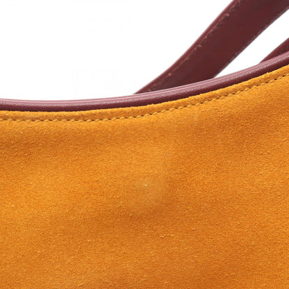 Loewe Tote Anagram Yellow Bordeaux Suede Leather Mini — view 7