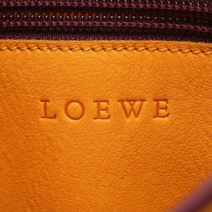 Loewe Tote Anagram Yellow Bordeaux Suede Leather Mini — view 4