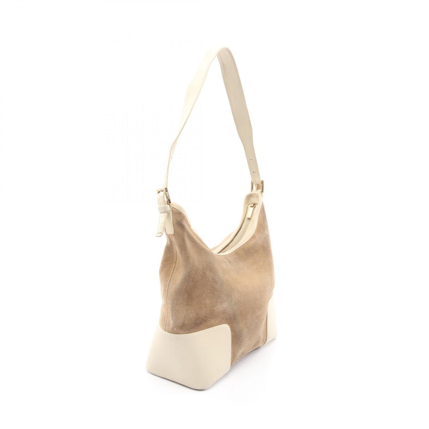 Loewe Shoulder Bag Anagram Beige Suede Leather — view 2
