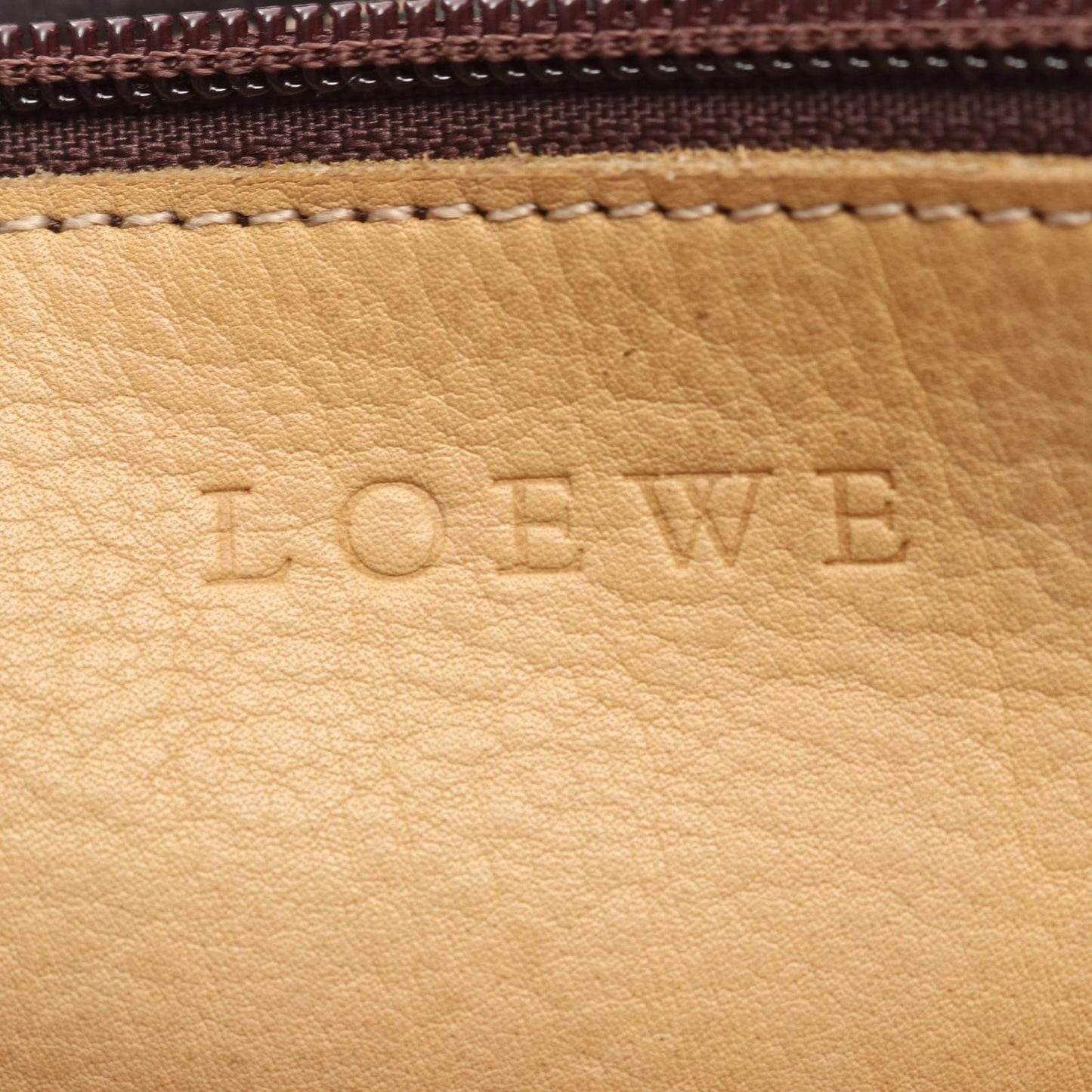 Loewe Shoulder Bag Anagram Beige Suede Leather — view 4