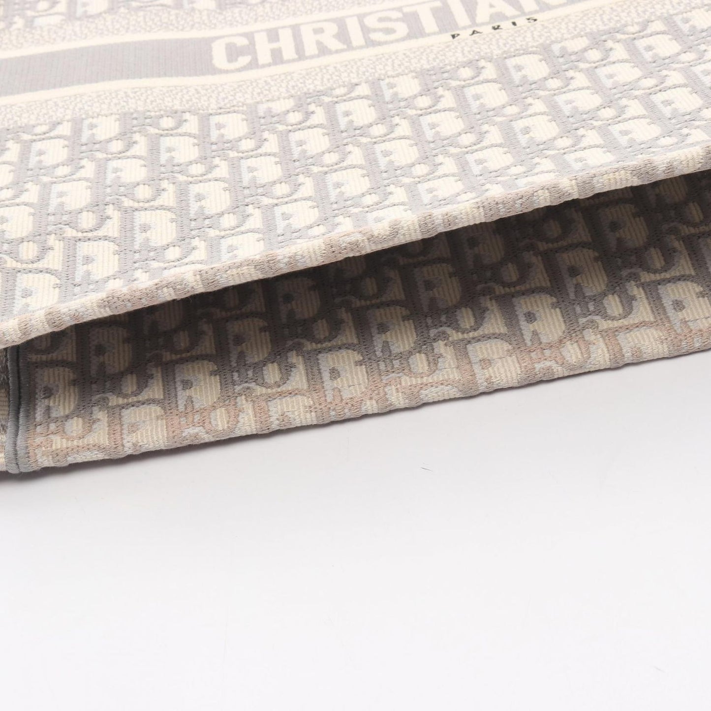 Dior Tote Book Large Blue Gray White Canvas Black — view 7