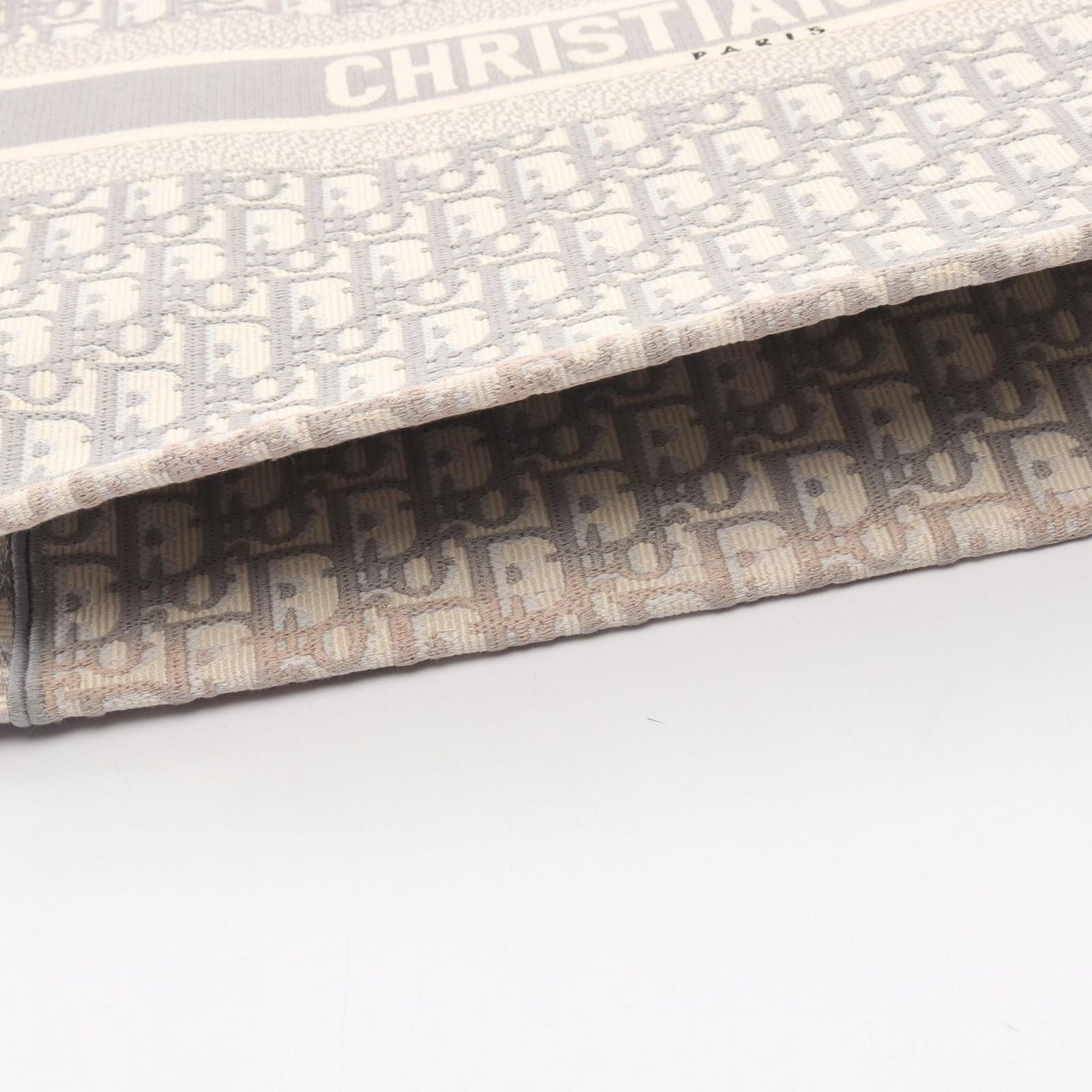 Dior Tote Book Large Blue Gray White Canvas Black — view 7