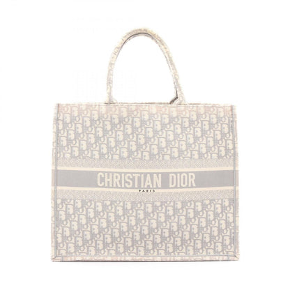 Dior Tote Book Large Blue Gray White Canvas Black