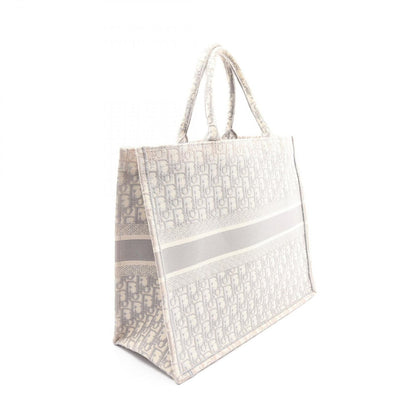 Dior Tote Book Large Blue Gray White Canvas Black — view 2