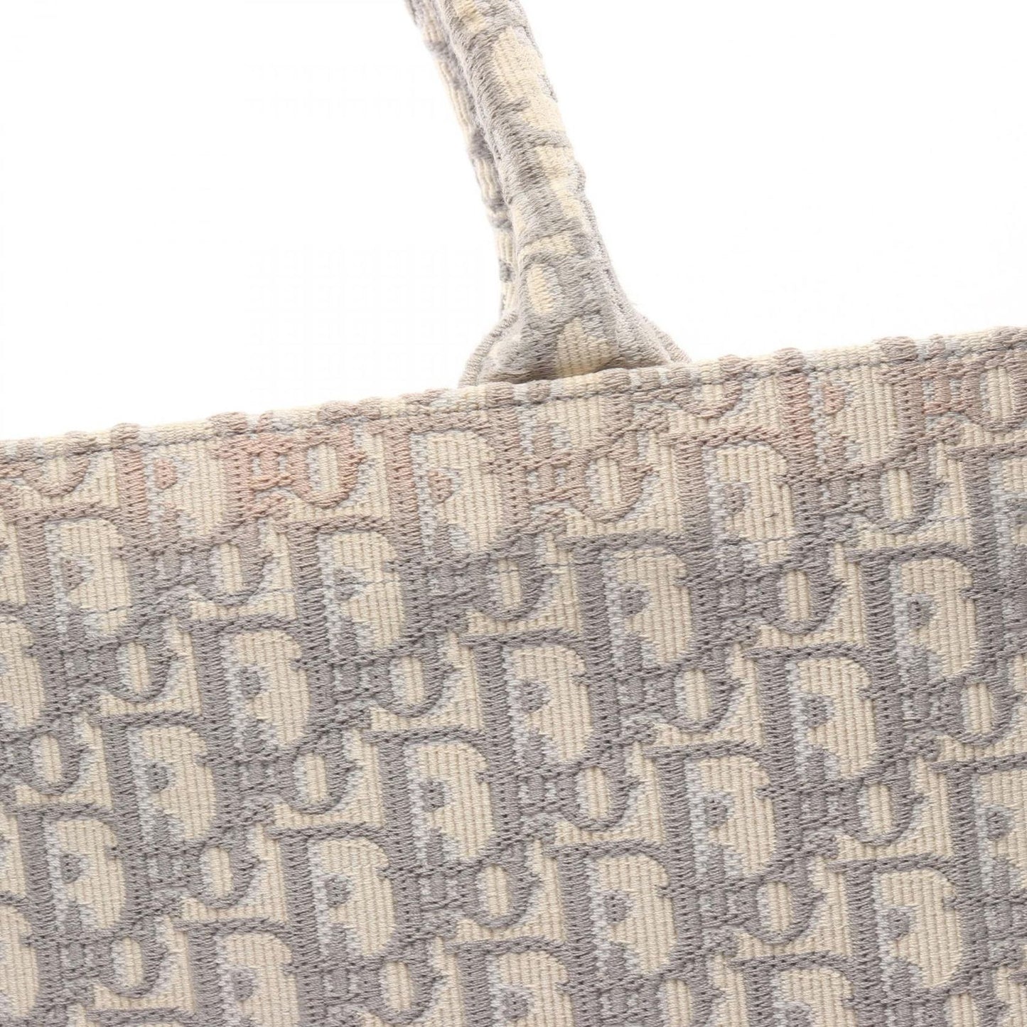 Dior Tote Book Large Blue Gray White Canvas Black — view 5