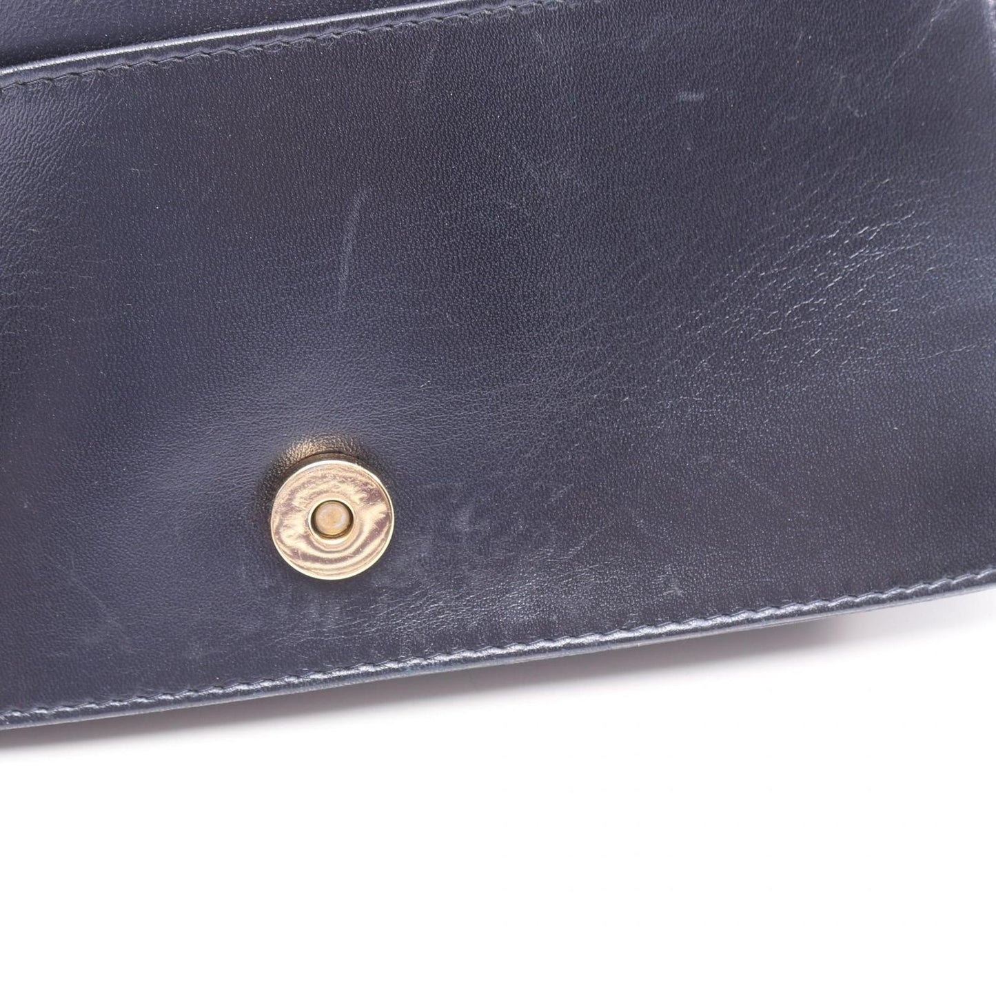Bottega Veneta Shoulder Bag Intrecciato Navy Leather — view 6