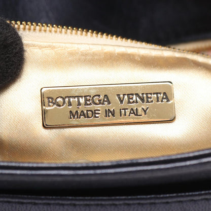 Bottega Veneta Shoulder Bag Intrecciato Navy Leather — view 4