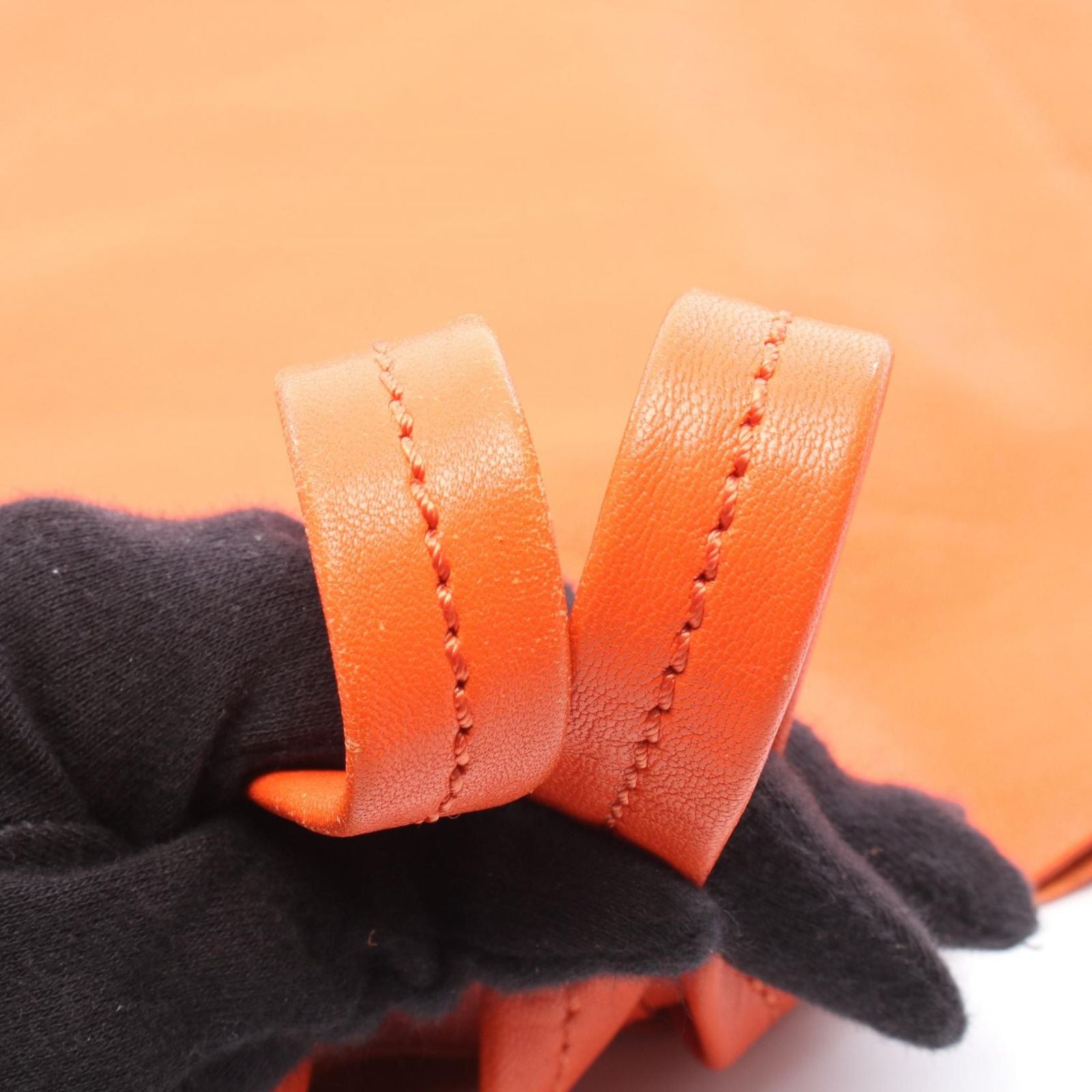 Celine Tote Horizontal Cover Orange Red Leather — view 8