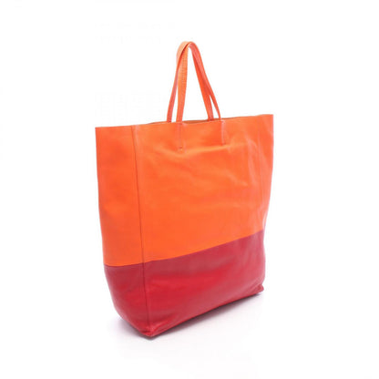 Celine Tote Horizontal Cover Orange Red Leather — view 2