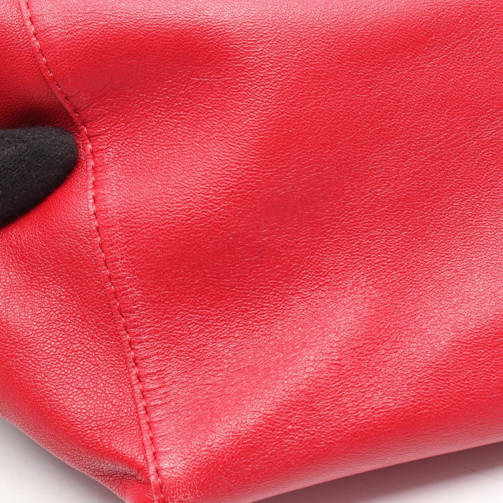 Celine Tote Horizontal Cover Orange Red Leather — view 9