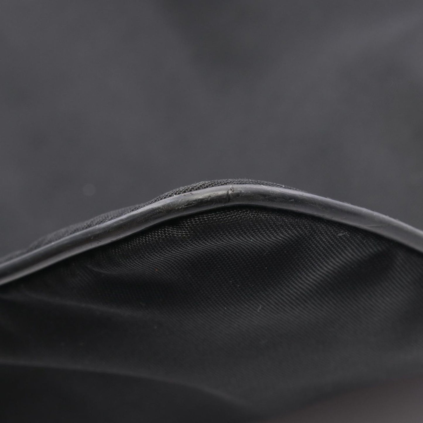Prada Shoulder Bag Black Nylon Leather Triangle Logo — view 8
