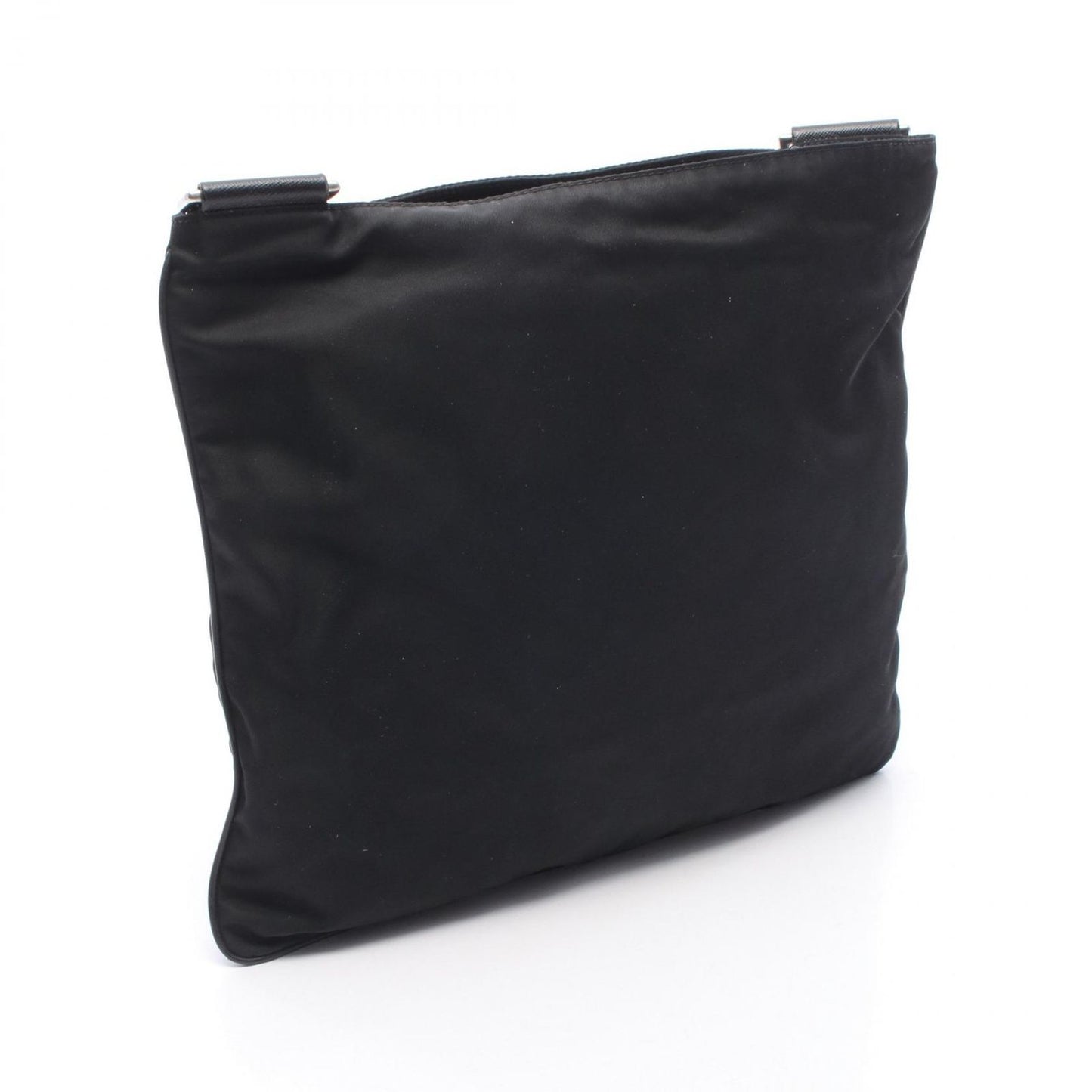 Prada Shoulder Bag Black Nylon Leather Triangle Logo — view 2