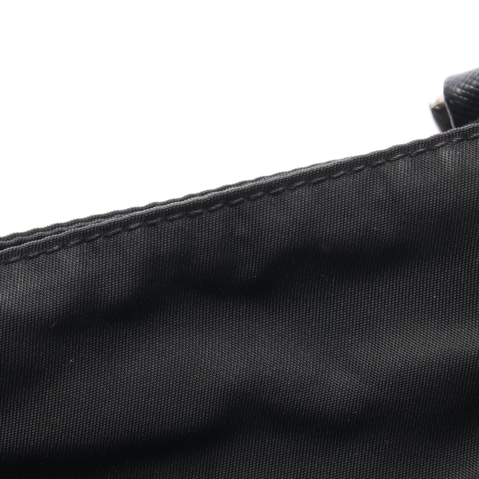 Prada Shoulder Bag Black Nylon Leather Triangle Logo — view 6