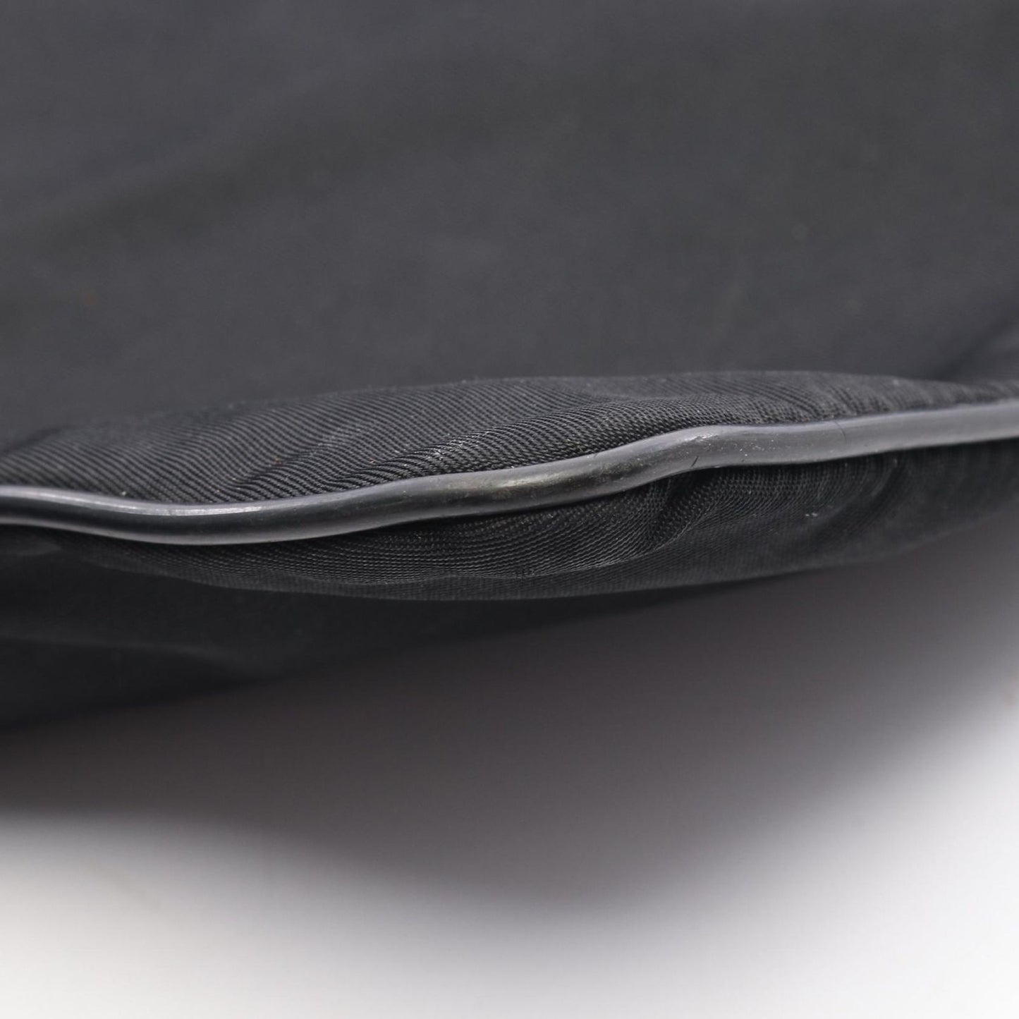 Prada Shoulder Bag Black Nylon Leather Triangle Logo — view 7