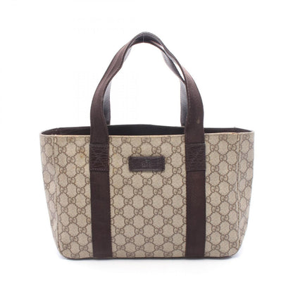 Gucci Tote GG Supreme Beige Brown Canvas Leather