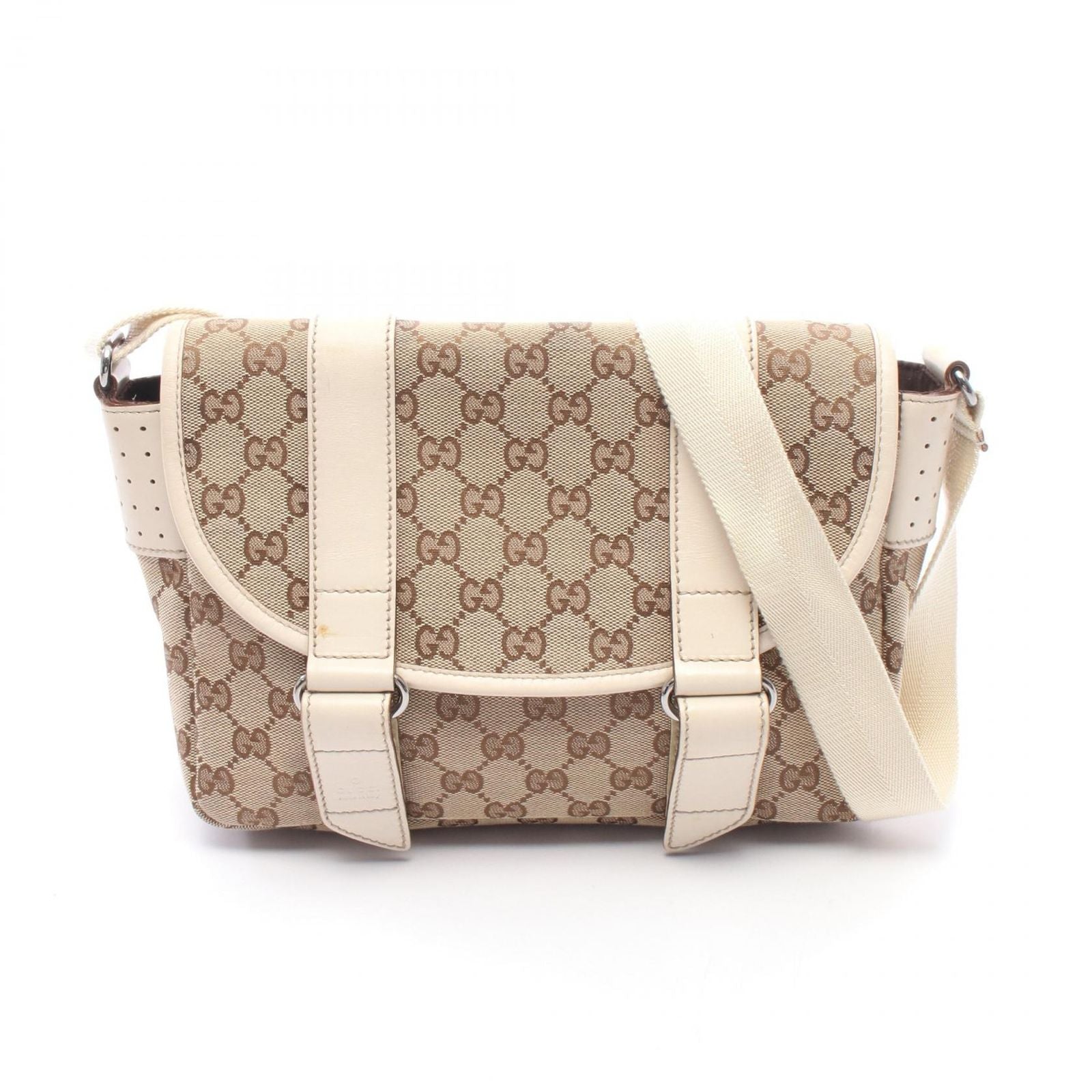 Gucci Shoulder Bag GG Canvas Beige Ivory