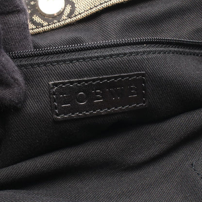 Loewe Tote Anagram Beige Black Canvas Leather — view 4