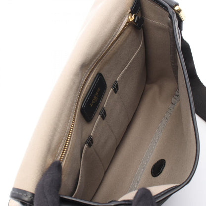 Loewe Shoulder Bag Anagram Gray Black Canvas Leather — view 3