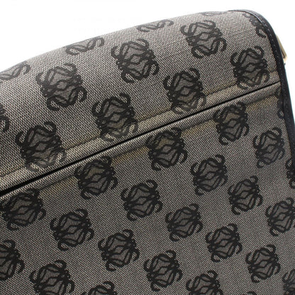 Loewe Shoulder Bag Anagram Gray Black Canvas Leather — view 7