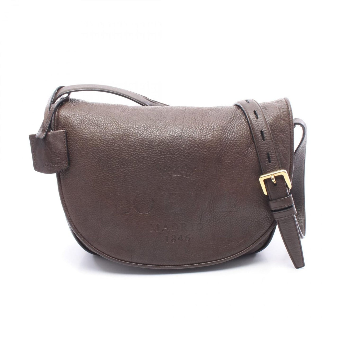 Loewe Shoulder Bag Heritage 376.79.752 Dark Brown Leather Messenger