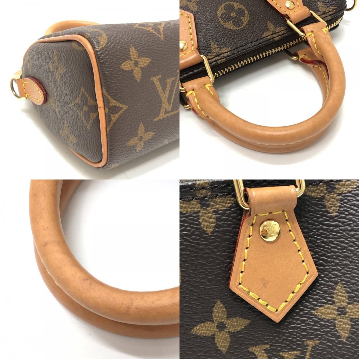 Louis Vuitton Handbag Nano Speedy Monogram Canvas Brown — view 7