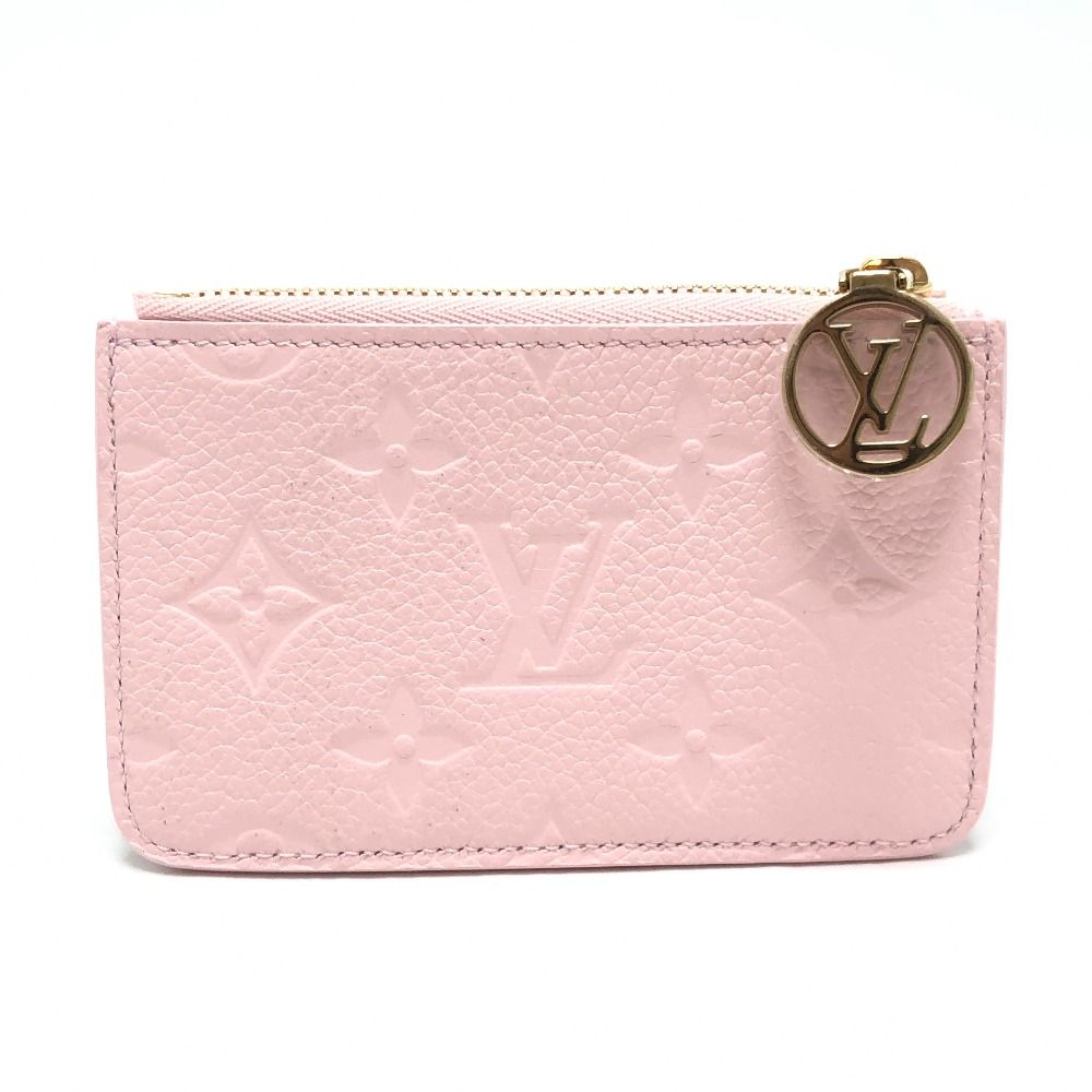 Louis Vuitton Card Case Holder Romy Monogram Empreinte Leather Confetti Pink