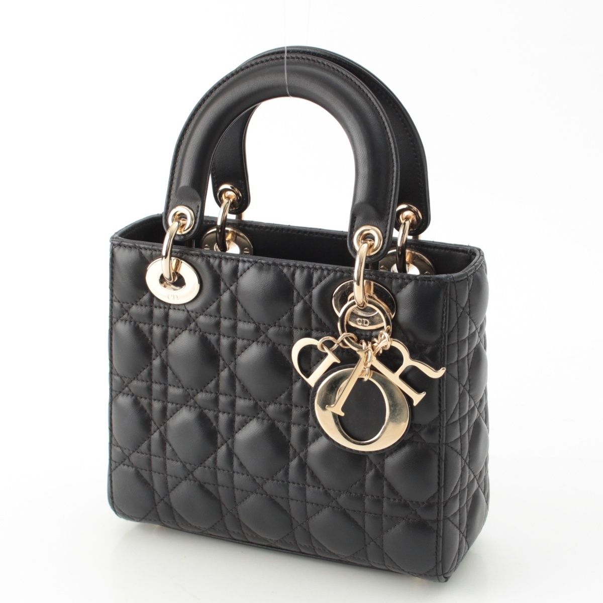 Dior Leather My Lady Dior 2-Way Handbag Black — view 2