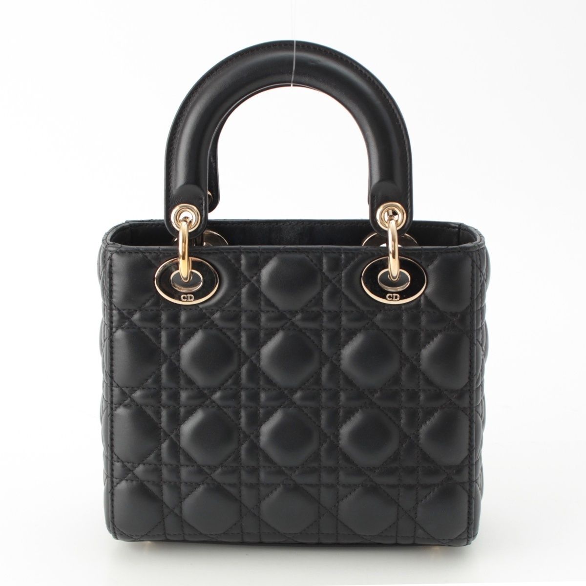 Dior Leather My Lady Dior 2-Way Handbag Black — view 4
