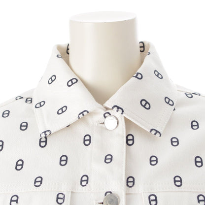 Hermes Cotton Chaine D'ancre Denim Jacket White 34 — view 5