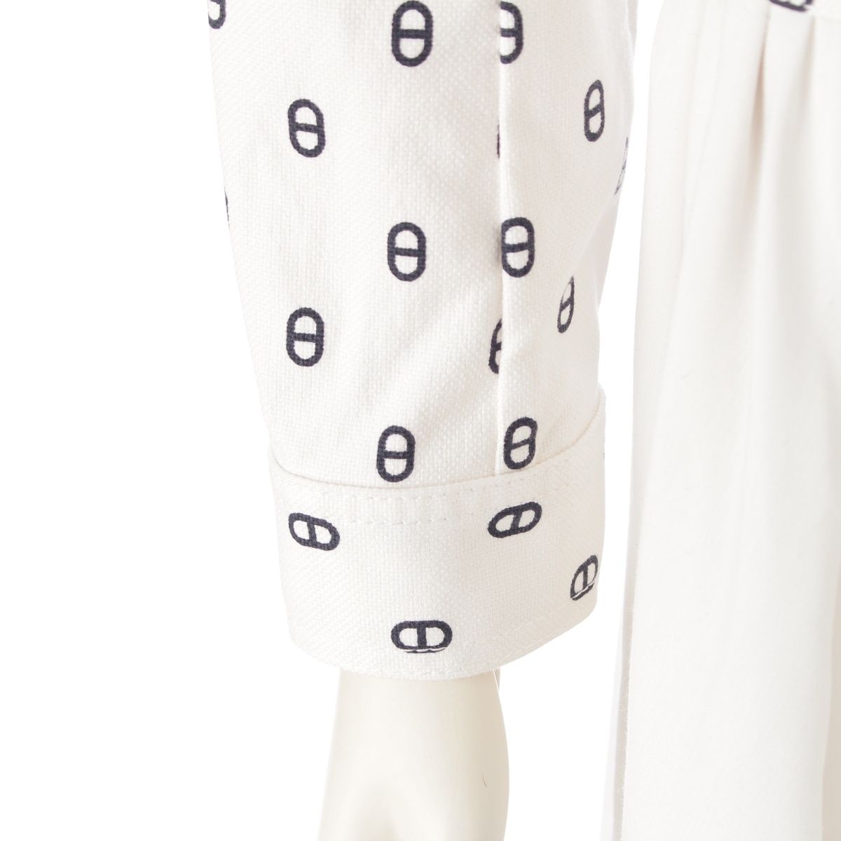 Hermes Cotton Chaine D'ancre Denim Jacket White 34 — view 6
