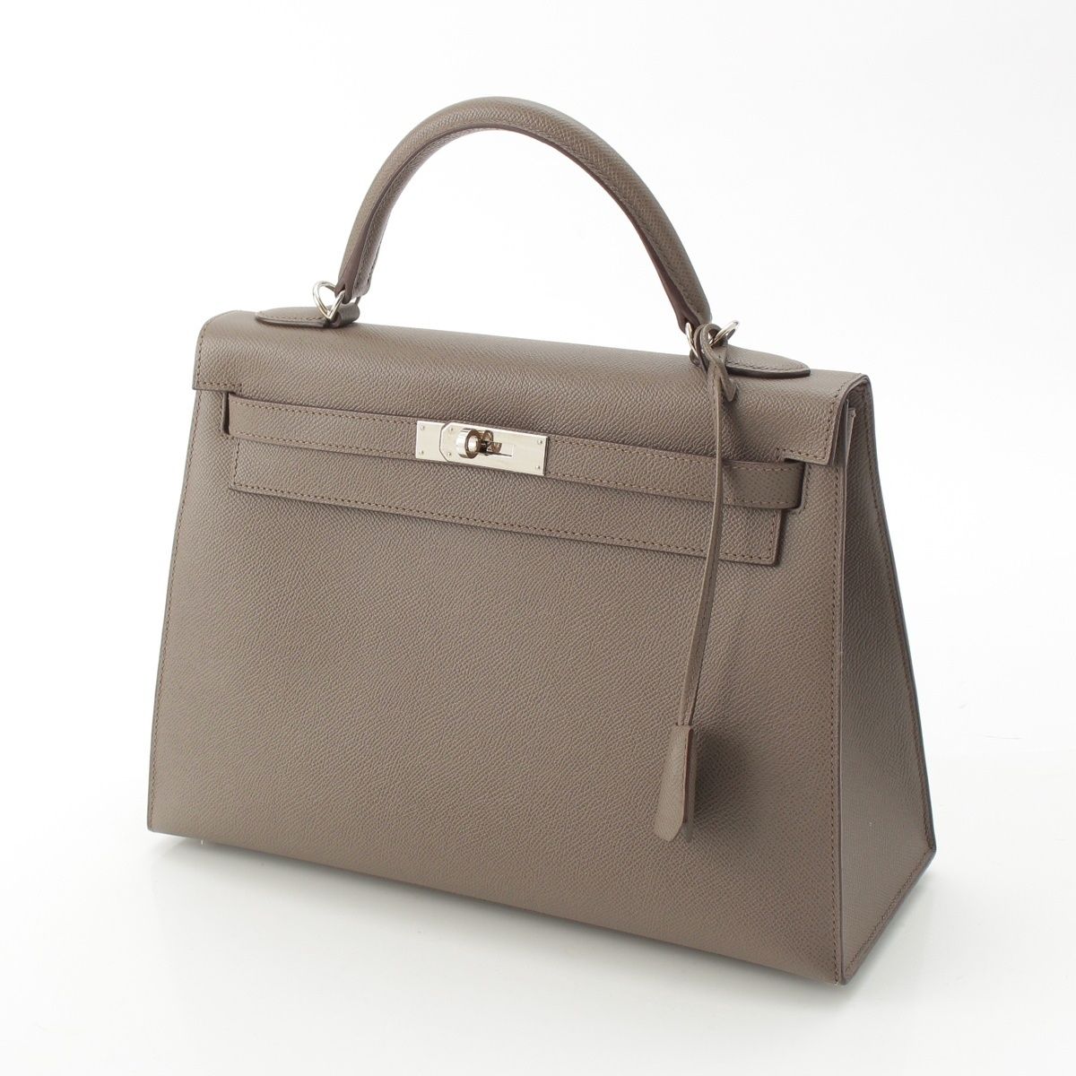 Hermes Kelly 32 Epsom 2-Way Silver Handbag Etain — view 2