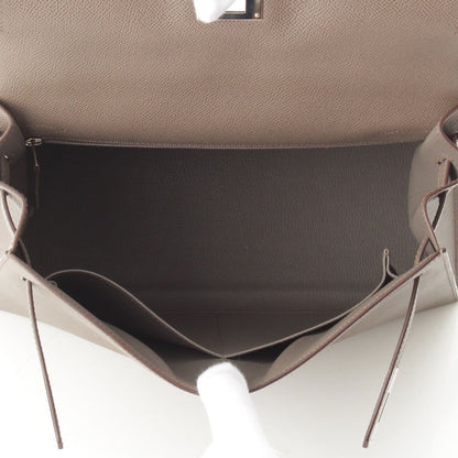 Hermes Kelly 32 Epsom 2-Way Silver Handbag Etain — view 6