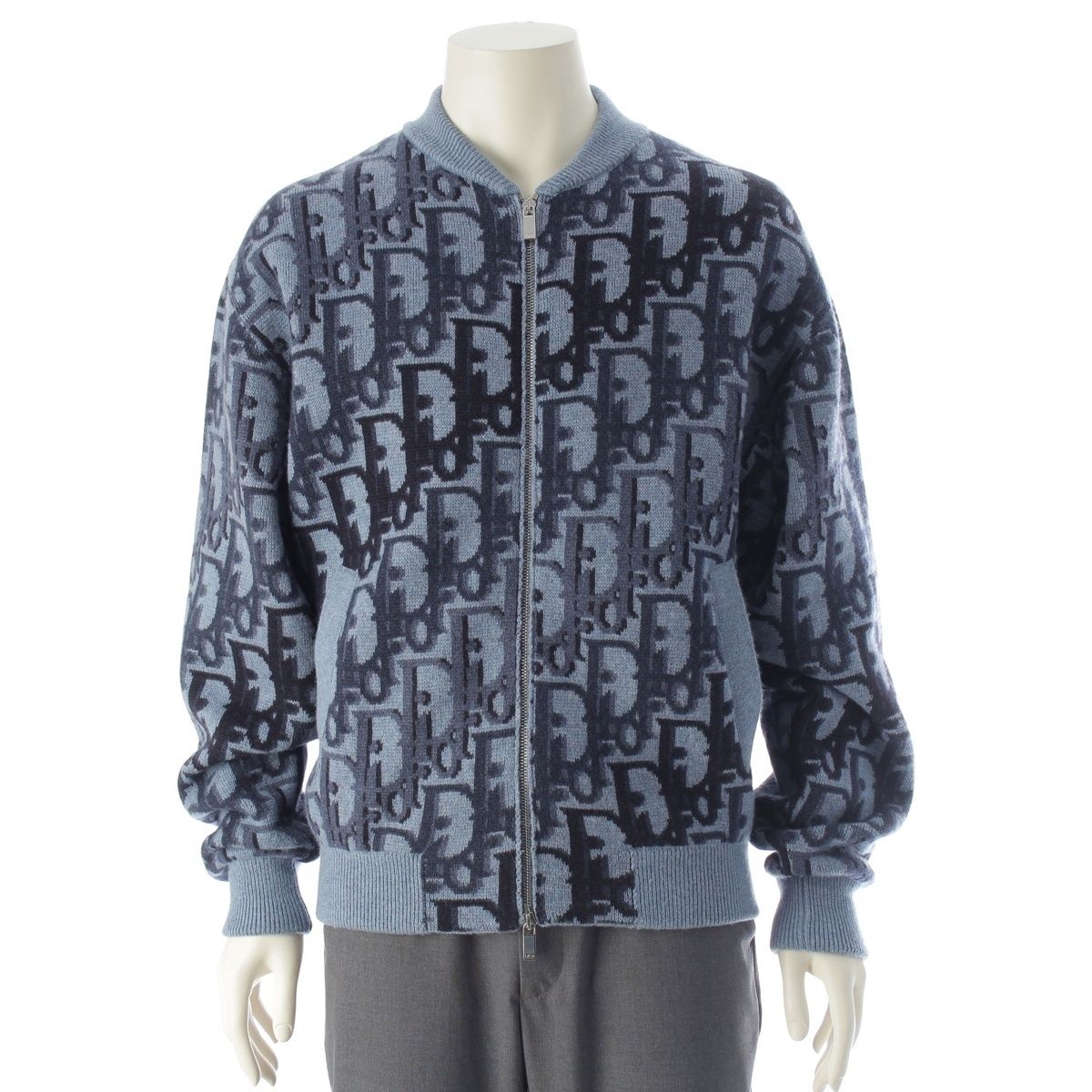 Dior Wool Blue Bomber Jacket